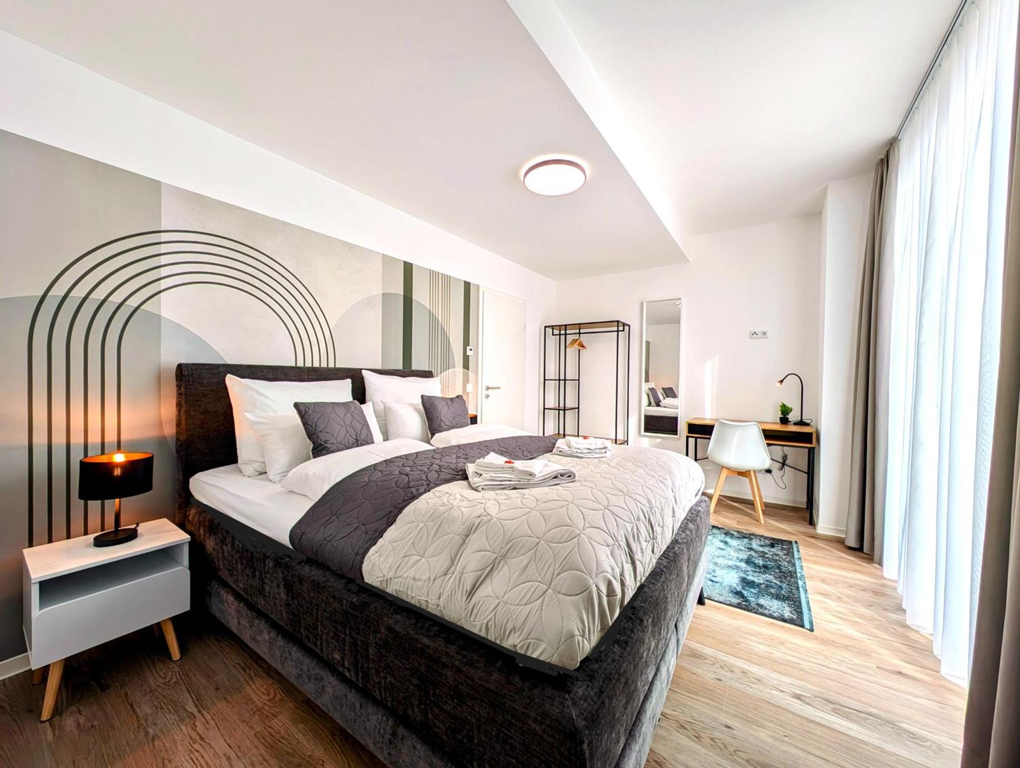 Bohnapartments - Nordkap-Suiten - Gratis Parkplatz - Moderner Neubau - Erdgeschoss - Fussbodenheizung Erfurt Esterno foto