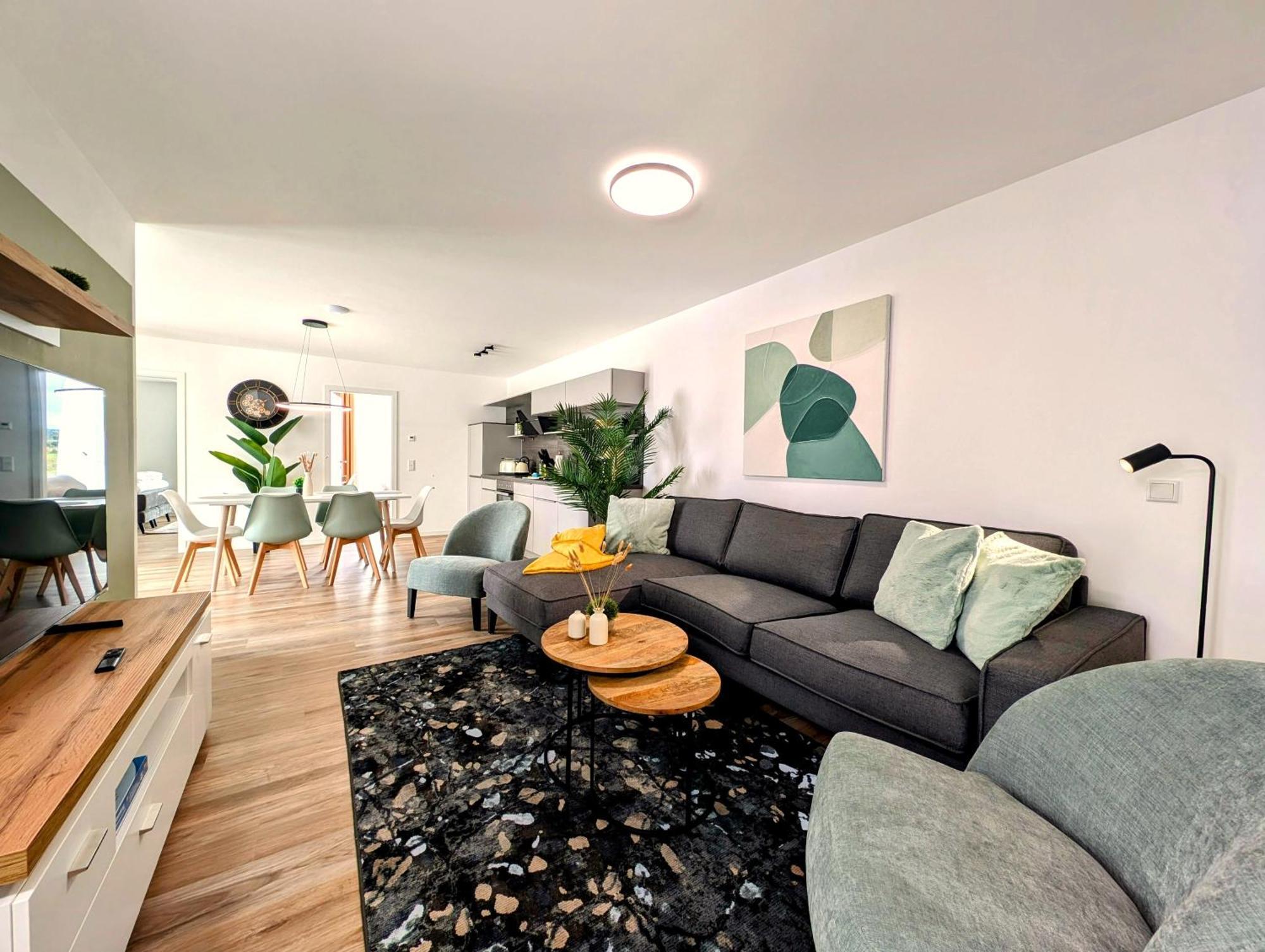Bohnapartments - Nordkap-Suiten - Gratis Parkplatz - Moderner Neubau - Erdgeschoss - Fussbodenheizung Erfurt Esterno foto