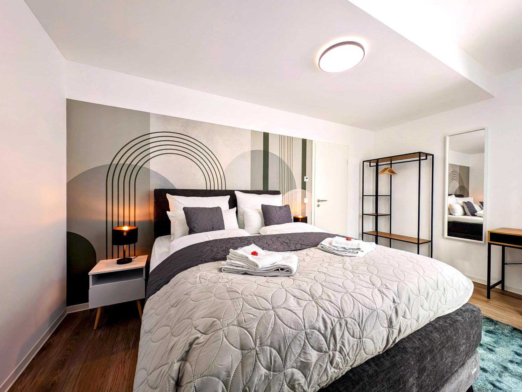 Bohnapartments - Nordkap-Suiten - Gratis Parkplatz - Moderner Neubau - Erdgeschoss - Fussbodenheizung Erfurt Esterno foto
